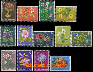 47958 - 1963 SIERRA LEONE Mi.208-220 Flowers, complete set of 13 pie