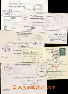 48012 - 1940-42 Stalag VI B 5 pieces of captive correspondence (4x t