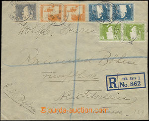 48048 - 1933 Reg letter to Czechoslovakia, with Mi.2x 52 + 2x 53 + 2