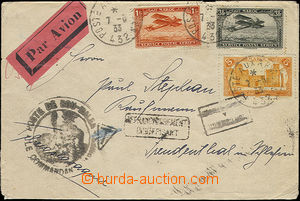 48049 - 1933 air-mail letter to Czechoslovakia, with Mi.44 + 48 + 53