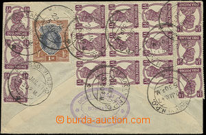 48050 - 1947 dopis do ČSR, vyfr. zn. Mi.15x166, 158, DR Kalbadevi N