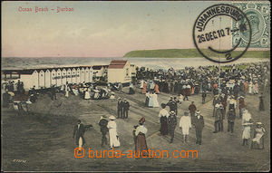 48055 - 1910 pohled na mořskou pláž v Durbanu, vyfr. zn. Mi.131, 