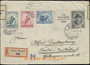 48173 - 1937 Reg letter with Pof.315-17, 325KL in front and Pof.318K
