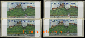 48205 - 2000 Pof.AT1 Veveří (castle), comp. of 4 stamp., 1. issue 