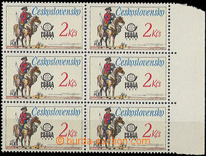 48374 - 1977 Pof.2255, Postal Uniforms, marginal block-of-6 with thr