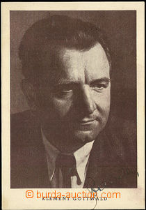 48401 - 1948? GOTTWALD Clement, portrait in/at tmavohnědém tone wi