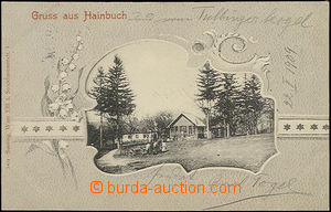48420 - 1904 Hainbuch u Mauerbachu, čb kolážová pohlednice, DA, 
