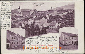 48431 - 1903 Český Dub, 3-views, violet shade (general view, Forum