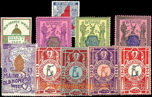 48539 - 1899-1904 USA,  10ks nálepek Old Home Week