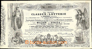 48541 - 1855 Austrian ticket Class - lottery, Classe I.,  B/W, light