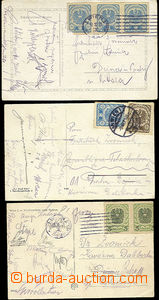 48847 - 1921 SPORTOVCI,  3ks pohlednic s podpisy čsl. fotbalistů z