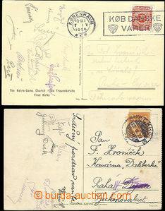 48851 - 1922-26 SPORTOVCI,  2ks pohlednic s podpisy čsl. fotbalist