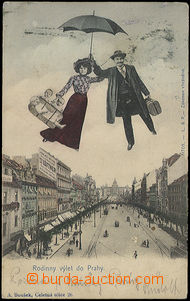 48881 - 1904 Praha - koláž Rodinný výlet do Prahy; DA, prošlá,
