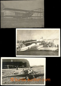 48894 - 1910 soubor 3ks pohlednic s motivem letadel (2x dvojplošní