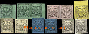 48978 - 1852 nice comp. 12 pcs of stamp. issue I, contains 3x Mi.1a 