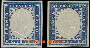 49118 - 1862 Mi.12a, blue, 2 pieces, beautiful deep tints, very nice