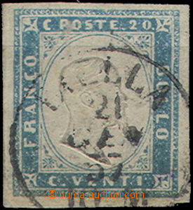 49122 - 1855 Mi.12b, milchblau, nice shape, circular cancellation, v