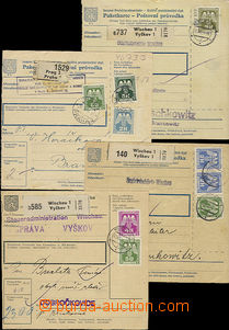 49191 - 1943-44 sestava 4ks ústřižků poštovních průvodek vyfr