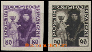 49261 - 1920 Pof.162N, 163N, unissued imperforated stamp., exp. by M