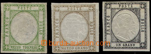 49426 - 1861 assembly of 3 pieces of stamps of I. emission, Mi.1a ye