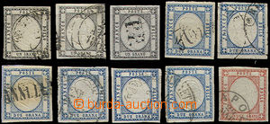 49433 - 1861 comp. 10 pcs of stamp. issue I, contains 3x Mi.3, 6x Mi