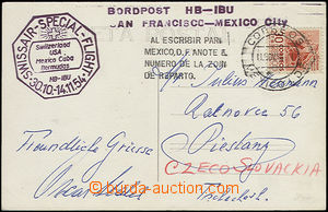 49476 - 1954 postcard with Mi.972 sent by air mail to Czechoslovakia