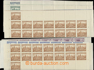 49652 - 1939 Pof.36-40 Landscapes, complete 3line upper and bottom s