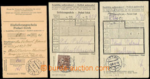 49710 - 1942-3 KT MAUTHAUSEN  3 podací lístky adresované na stejn