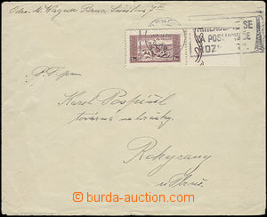 49763 - 1936 letter with Pof.283 with R margin miniature sheet Anthe