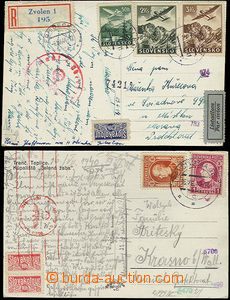 49769 - 1940-44 2 pohlednice do ČaM, 1ks vyfr. zn. Alb.27A, 30A, DR