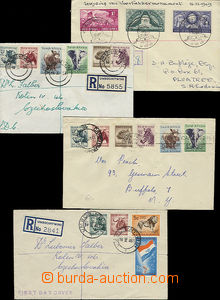 49806 - 1949-61 sestava 4ks dopisů s bohatou frankaturou adresovan