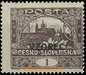 49816 -  Pof.1vz, 1h brown with overprint VZOREC, perf A (13¾