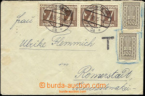 49902 - 1925 letter addressed to to Czechoslovakia partially franked