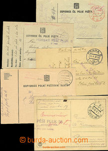 49911 - 1938 sestava 5ks lístků PP s razítky PP (1x červené raz