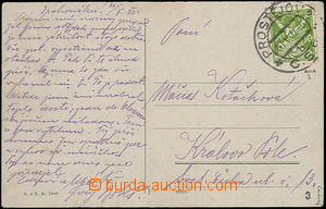 49930 - 1922 pohlednice vyfr. zn. Pof.156 s retuší vajíčka B na 