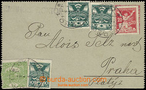 49959 - 1920 sticker of Austrian letter card 10h, Mi.K47, paid with 