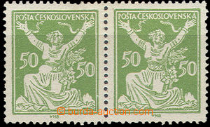 49960 - 1920 Pof.156, pair with plate variety little-egg in waist, p