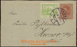 49963 - 1919 CPŘ7, rakouská zálepka 15h Karel dofr. 5h zn. Hradč