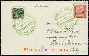 49987 - 1937 pohlednice jako tiskopis s 2x PR Mariánské Lázně/ I