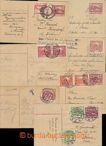 50016 - 1919-20 postal stationary - postcard 10, assembly of 7 piece