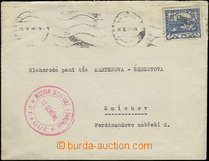 50091 - 1919 FRANCE  letter with nice red round cancel. Mission Mili