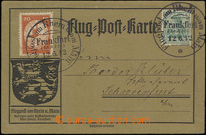 50101 - 1912 airmail note paid by airmail stamp Mi.II 20Pf, special 