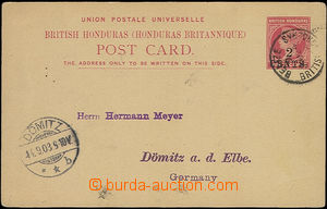 50170 - 1903 dopisnice Asch.8, zaslaná do Německa, DR Belize 24.AU