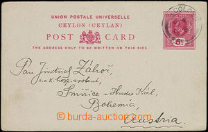50187 - 1909 dopisnice Asch.47, zaslaná do ČSR, DR Colombo 18.JY.0