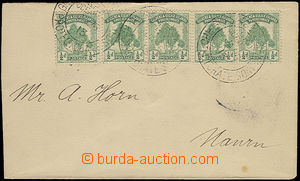 50199 - 1913 GILBERT & ELLICE ISLANDS letter franked by Mi.5x 8 stam