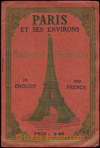 50210 - 1930? PARIS, folded plan Paris with zakreslením kulturních