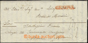 50220 - 1836 folded letter sent from Geneva to Brno, red straight li