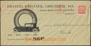 50242 - 1935 oblong envelope with additional-printing firm E.Křivá