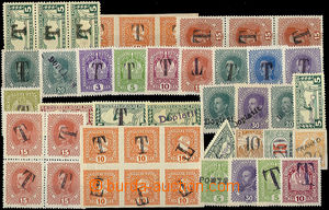 50290 - 1918 Postage due stmp provisory  selection of 44 pcs of stam