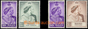 50390 - 1948 selection of 2x Střibrná wedding, Negri Sembilan Mi.3